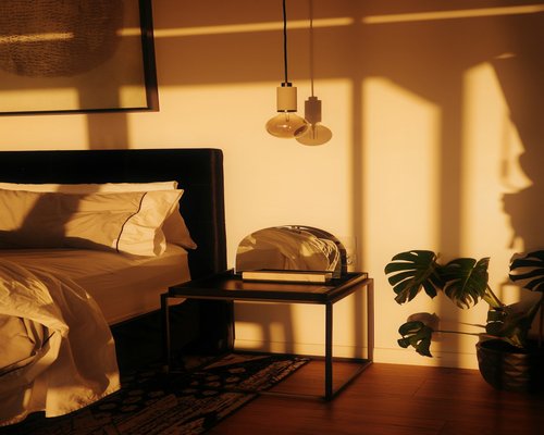 Relaxing bedroom atmosphere with natural light